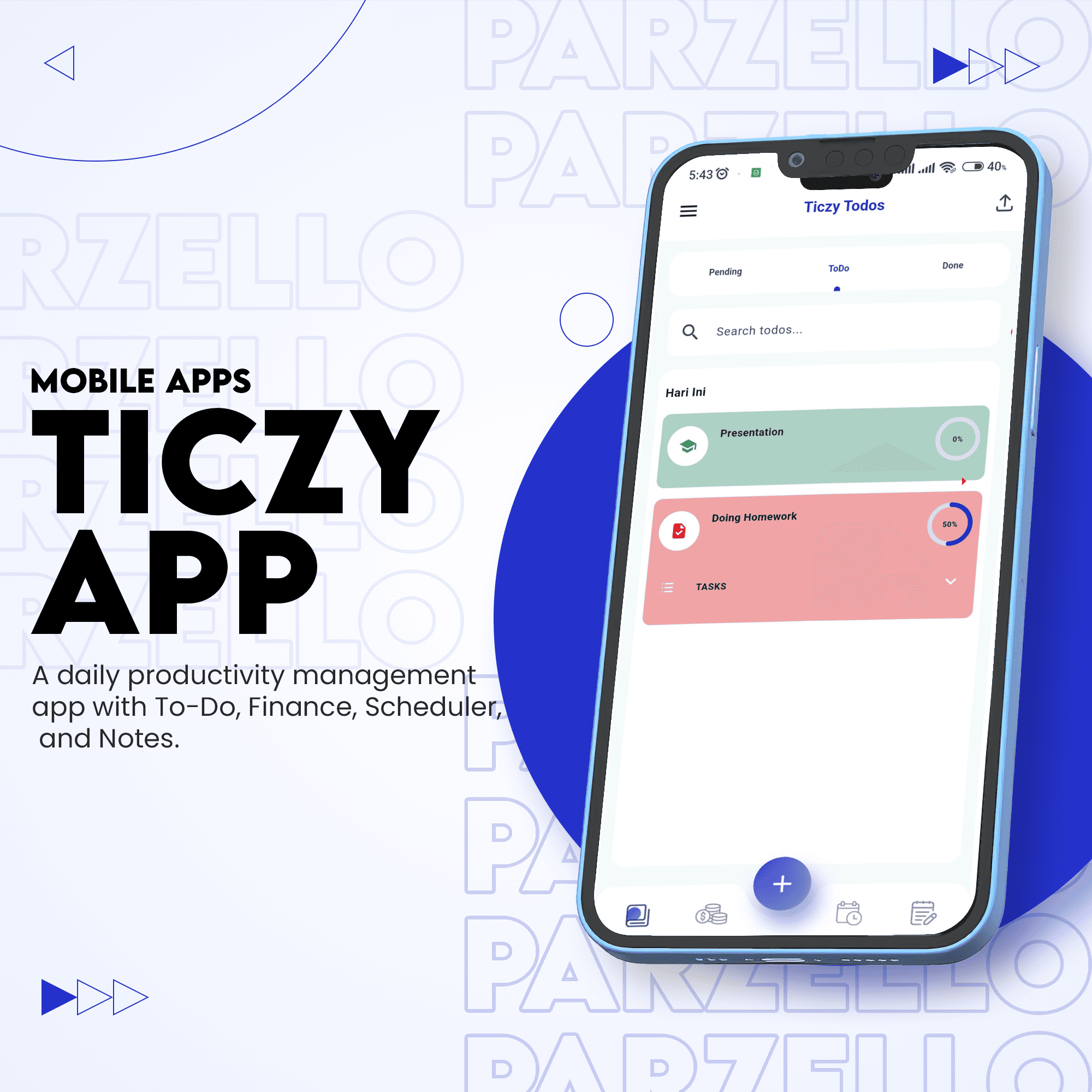Ticzy – Productivity App
